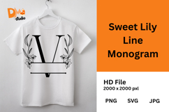 Sweet Lily Line Monogram Product Image 1
