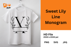 Sweet Lily Line Monogram Product Image 1