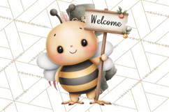 Cute Bee Clipart, Honey Bee PNG, Cute Animal Insect Png Product Image 2
