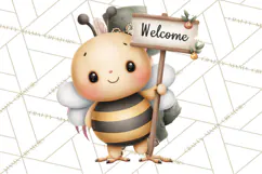 Cute Bee Clipart, Honey Bee PNG, Cute Animal Insect Png Product Image 2