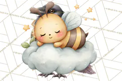 Cute Bee Clipart, Honey Bee PNG, Cute Animal Insect Png Product Image 4