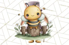 Cute Bee Clipart, Honey Bee PNG, Cute Animal Insect Png Product Image 4