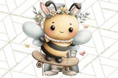 Cute Bee Clipart, Honey Bee PNG, Cute Animal Insect Png Product Image 5