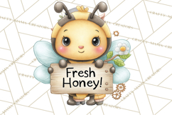 Cute Bee Clipart, Honey Bee PNG, Cute Animal Insect Png Product Image 3
