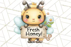 Cute Bee Clipart, Honey Bee PNG, Cute Animal Insect Png Product Image 3
