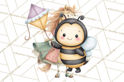 Cute Bee Clipart, Honey Bee PNG, Cute Animal Insect Png Product Image 2