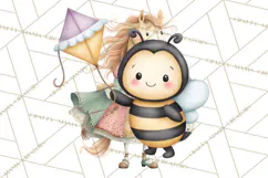 Cute Bee Clipart, Honey Bee PNG, Cute Animal Insect Png Product Image 2