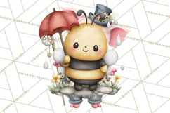 Cute Bee Clipart, Honey Bee PNG, Cute Animal Insect Png Product Image 5