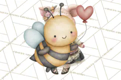 Cute Bee Clipart, Honey Bee PNG, Cute Animal Insect Png Product Image 2
