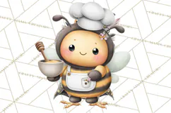 Cute Bee Clipart, Honey Bee PNG, Cute Animal Insect Png Product Image 4