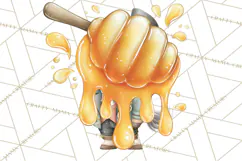 Cute Bee Clipart, Honey Bee PNG, Cute Animal Insect Png Product Image 5