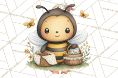 Cute Bee Clipart, Honey Bee PNG, Cute Animal Insect Png Product Image 3
