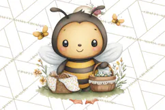 Cute Bee Clipart, Honey Bee PNG, Cute Animal Insect Png Product Image 3