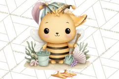 Cute Bee Clipart, Honey Bee PNG, Cute Animal Insect Png Product Image 4