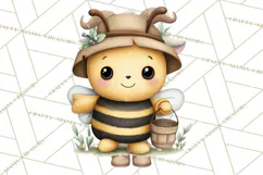 Cute Bee Clipart, Honey Bee PNG, Cute Animal Insect Png Product Image 4