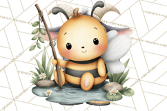 Cute Bee Clipart, Honey Bee PNG, Cute Animal Insect Png Product Image 3