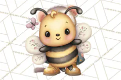 Cute Bee Clipart, Honey Bee PNG, Cute Animal Insect Png Product Image 5