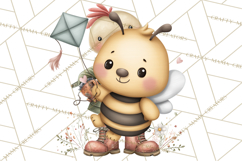 Cute Bee Clipart, Honey Bee PNG, Cute Animal Insect Png Product Image 4