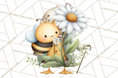 Cute Bee Clipart, Honey Bee PNG, Cute Animal Insect Png Product Image 4