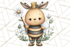 Cute Bee Clipart, Honey Bee PNG, Cute Animal Insect Png Product Image 5