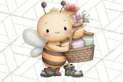 Cute Bee Clipart, Honey Bee PNG, Cute Animal Insect Png Product Image 2