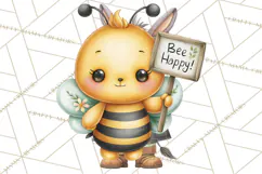 Cute Bee Clipart, Honey Bee PNG, Cute Animal Insect Png Product Image 3