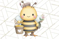 Cute Bee Clipart, Honey Bee PNG, Cute Animal Insect Png Product Image 5