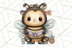 Cute Bee Clipart, Honey Bee PNG, Cute Animal Insect Png Product Image 2