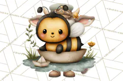 Cute Bee Clipart, Honey Bee PNG, Cute Animal Insect Png Product Image 3