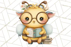 Cute Bee Clipart, Honey Bee PNG, Cute Animal Insect Png Product Image 4