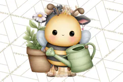 Cute Bee Clipart, Honey Bee PNG, Cute Animal Insect Png Product Image 5