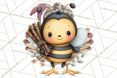 Cute Bee Clipart, Honey Bee PNG, Cute Animal Insect Png Product Image 5