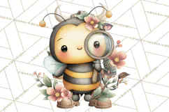Cute Bee Clipart, Honey Bee PNG, Cute Animal Insect Png Product Image 2