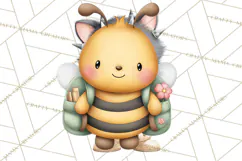 Cute Bee Clipart, Honey Bee PNG, Cute Animal Insect Png Product Image 3