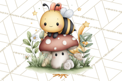 Cute Bee Clipart, Honey Bee PNG, Cute Animal Insect Png Product Image 5