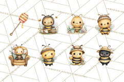 Cute Bee Clipart, Honey Bee PNG, Cute Animal Insect Png Product Image 4
