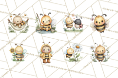 Cute Bee Clipart, Honey Bee PNG, Cute Animal Insect Png Product Image 6