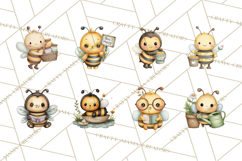 Cute Bee Clipart, Honey Bee PNG, Cute Animal Insect Png Product Image 5