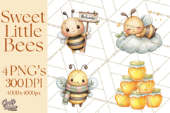 Cute Bee Clipart, Honey Bee PNG, Cute Animal Insect Png Product Image 1