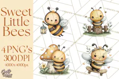Cute Bee Clipart, Honey Bee PNG, Cute Animal Insect Png Product Image 1