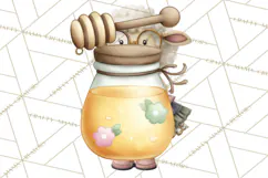 Cute Bee Clipart, Honey Bee PNG, Cute Animal Insect Png Product Image 3
