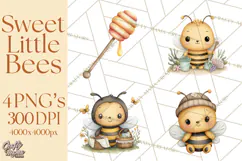 Cute Bee Clipart, Honey Bee PNG, Cute Animal Insect Png Product Image 1