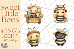 Cute Bee Clipart, Honey Bee PNG, Cute Animal Insect Png Product Image 1