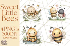 Cute Bee Clipart, Honey Bee PNG, Cute Animal Insect Png Product Image 1