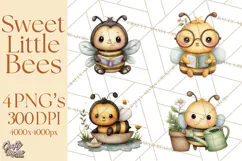 Cute Bee Clipart, Honey Bee PNG, Cute Animal Insect Png Product Image 1