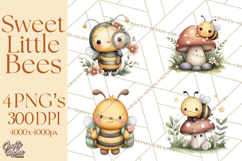 Cute Bee Clipart, Honey Bee PNG, Cute Animal Insect Png Product Image 1