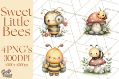 Cute Bee Clipart, Honey Bee PNG, Cute Animal Insect Png Product Image 1