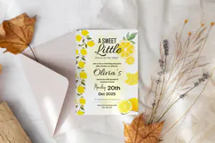 Sweet Little One Lemon Baby Shower Card Product Image 10