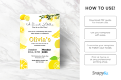 Sweet Little One Lemon Baby Shower Card Product Image 7
