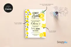 Sweet Little One Lemon Baby Shower Card Product Image 6